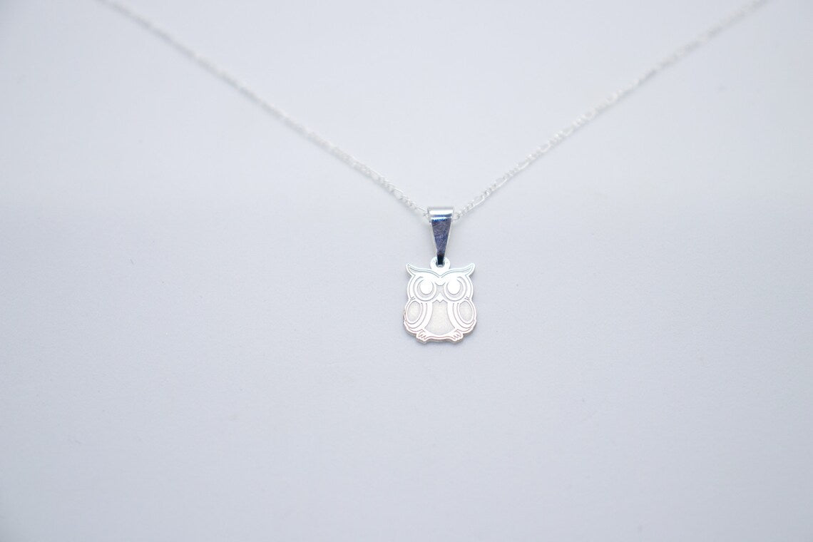 Silver Owl Gift Delicate Necklace with Owl Charm Pendant