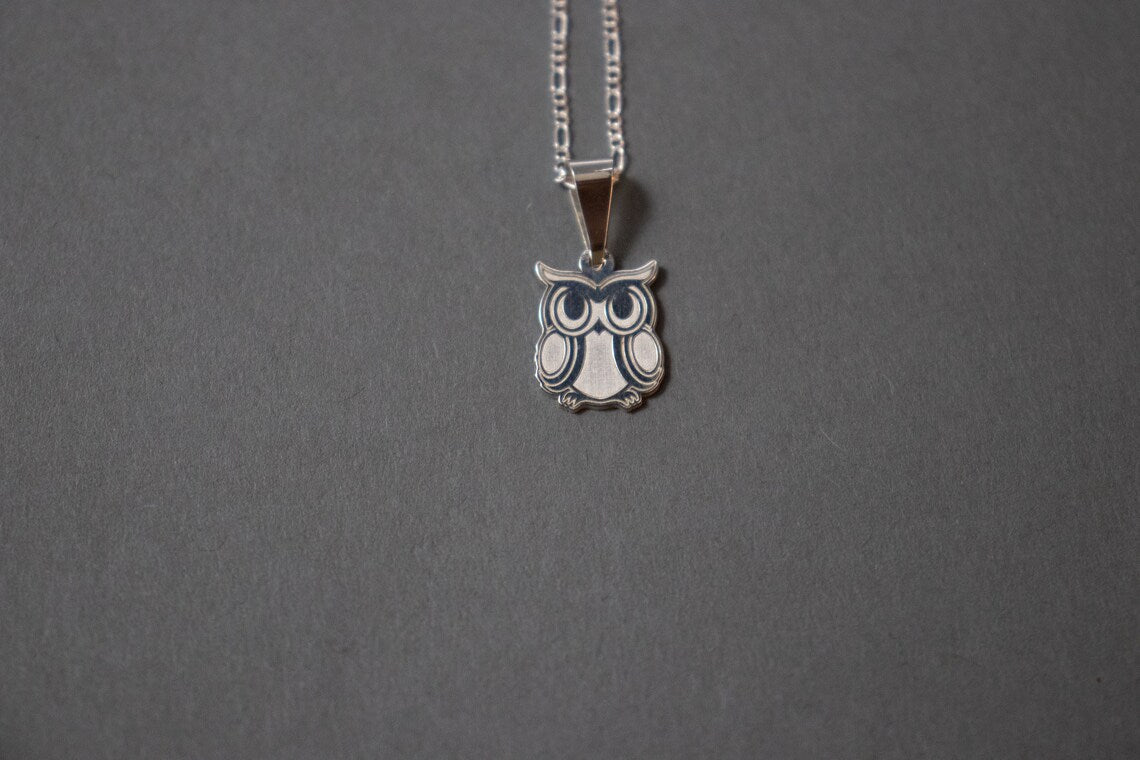 Silver Owl Gift Delicate Necklace with Owl Charm Pendant