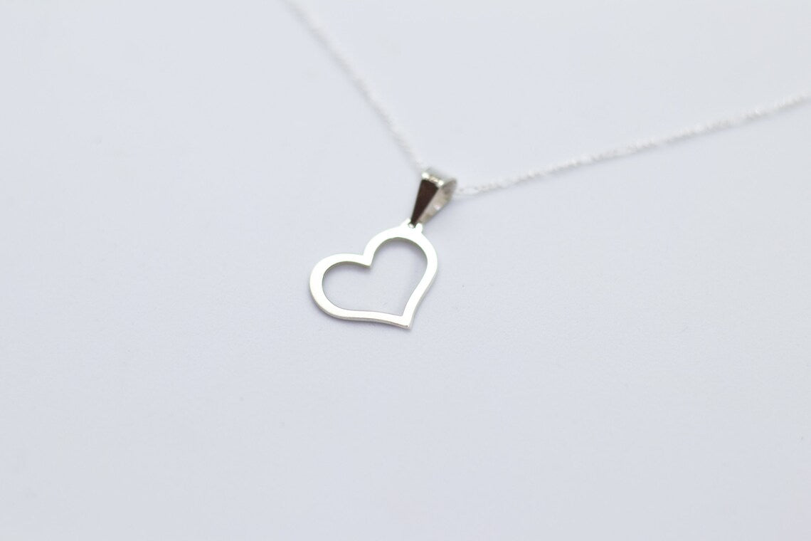 Beautiful Sterling Silver Key to My Heart Necklace