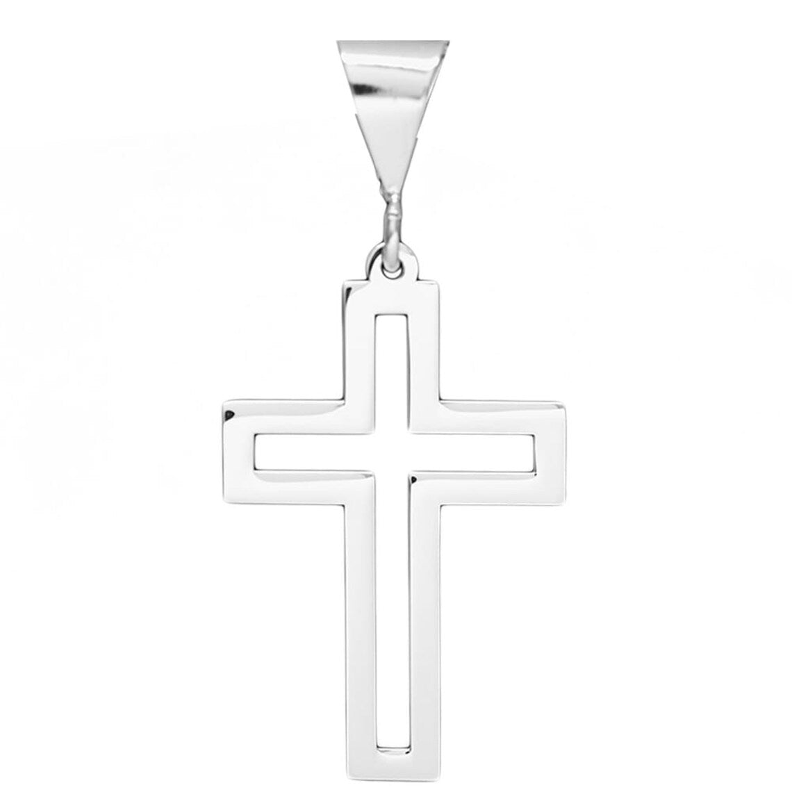 Sterling Silver Cross Pendant Necklace,Silver 925,Religious Necklace