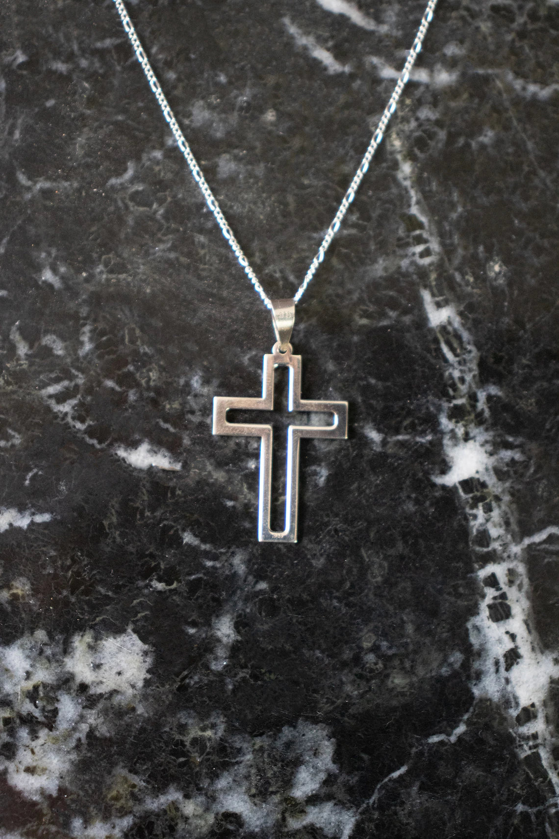 Sterling Silver Cross Pendant Necklace,Silver 925,Religious Necklace