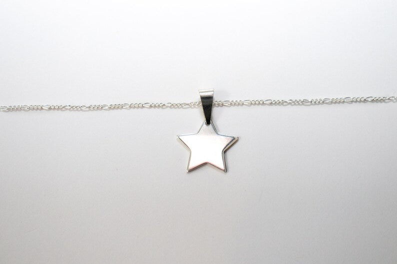 Sterling Silver Star Necklace,Charm Silver Star,Sterling Silver Star Jewelry