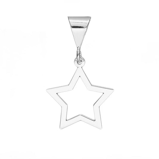 Sterling Silver Neckalce Star,Silver Necklace Open Star, Tiny Star Charm,Silver 925 Necklace