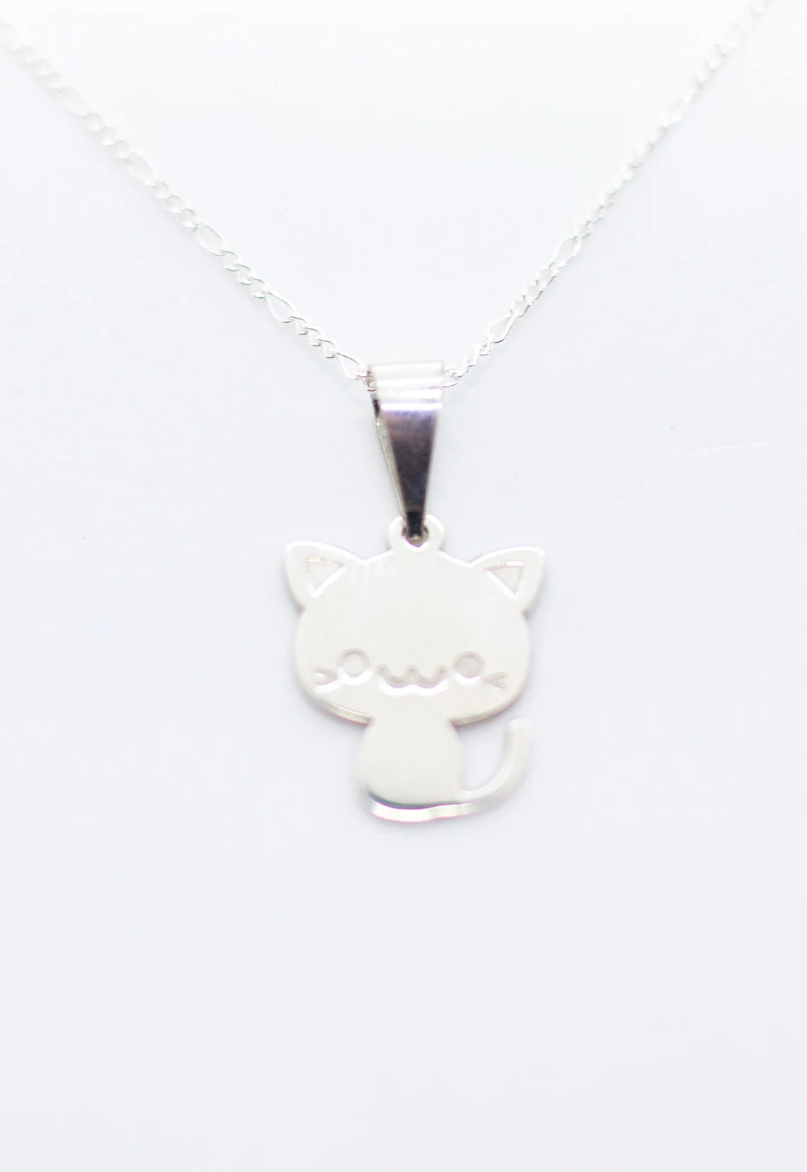 Silver Cat Necklace, Kitten Necklace, Cat Silver Pendant, S925 Cat Charm, Pet Gift