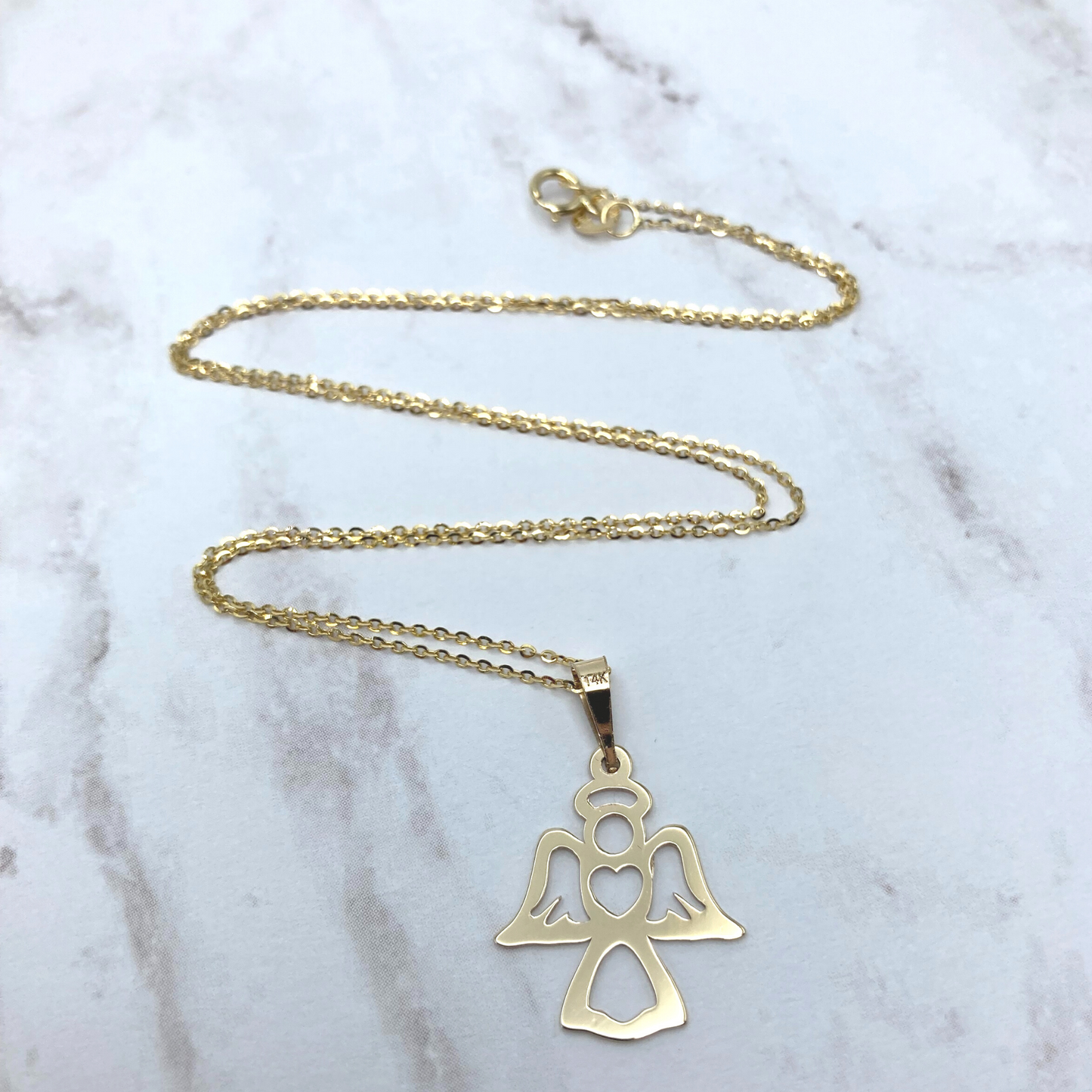 14K GOLD ANGEL NECKLACE