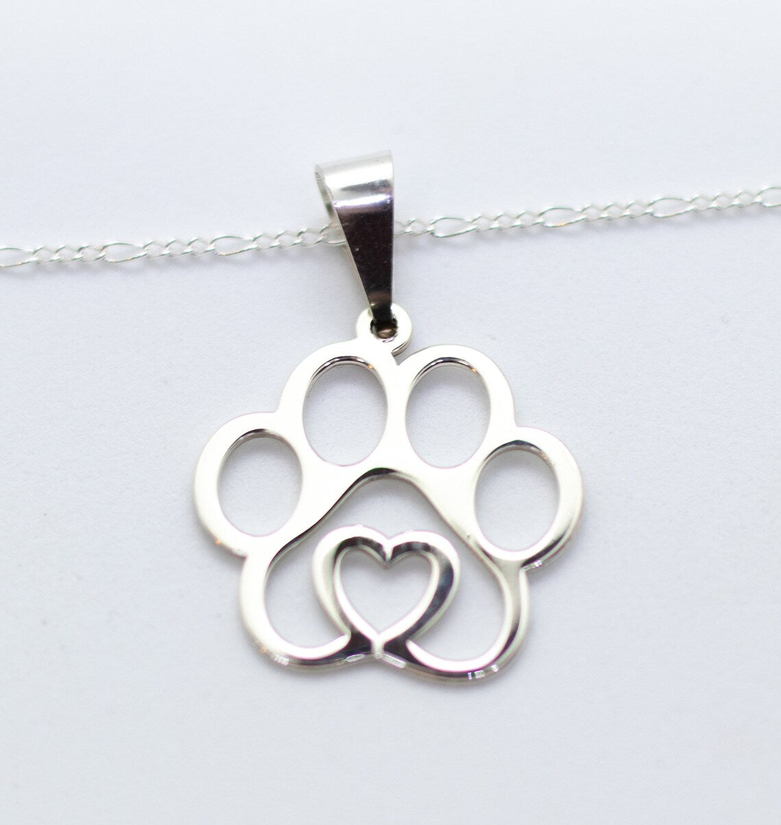 Sterling Silver Paw Necklace