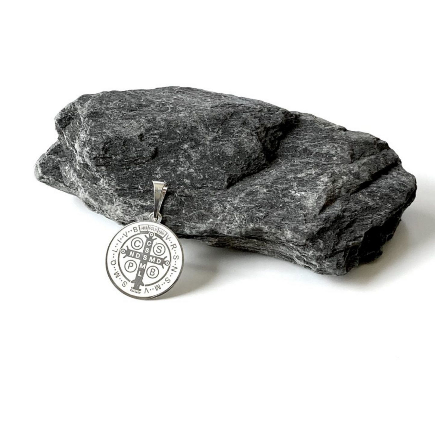 Silver Saint Benedict Necklace Charm